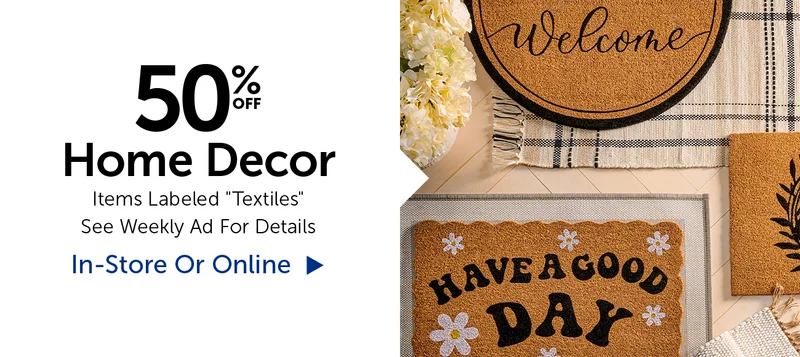 50% Off Home Decor - Select Categories