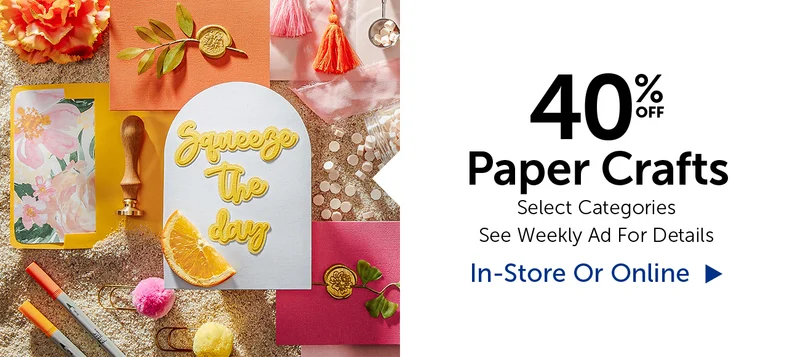 40% Off Paper Crafts - Select Categories