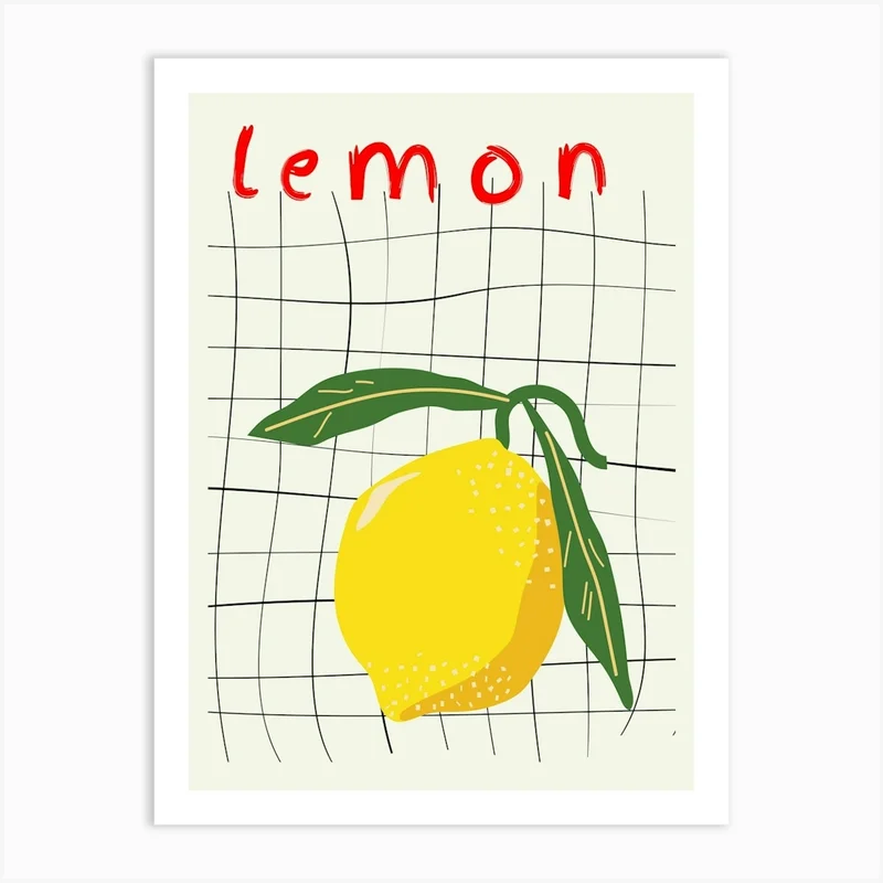Image of Lemon Grid Poster Art Print