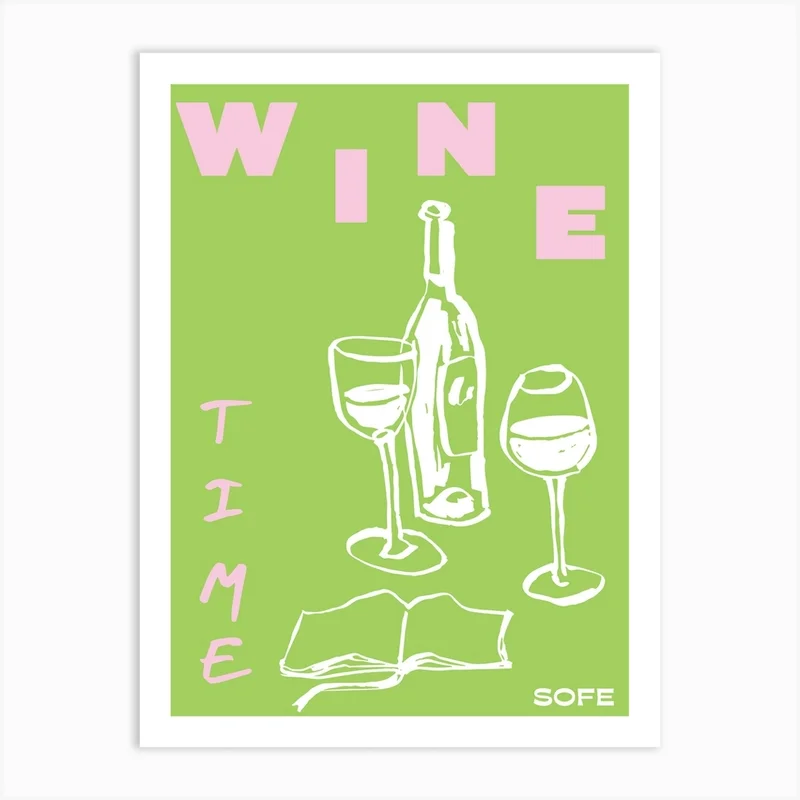 Image of Wine Time Dining Room Art Print