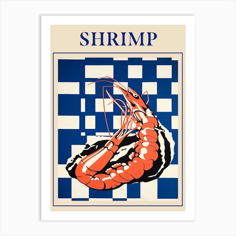 Image of Shrimp Seafood Poster Art Print