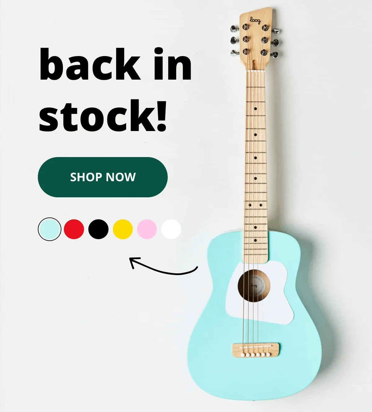 Back in stock! - Shop now - Loog pro 6 acoustic