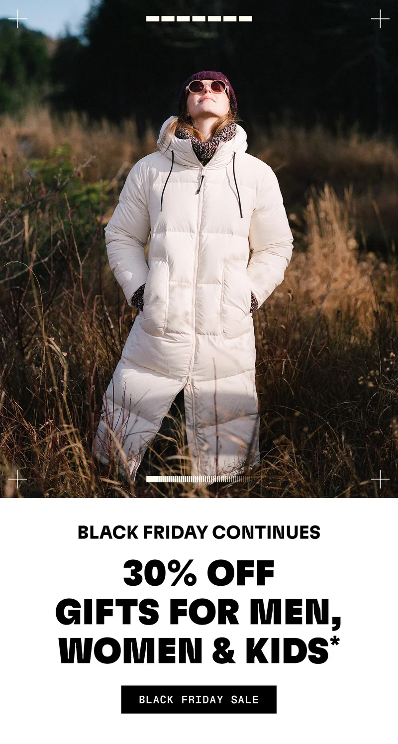 Black Friday Continues. 30% Off Gifts For Men, Women & Kids*