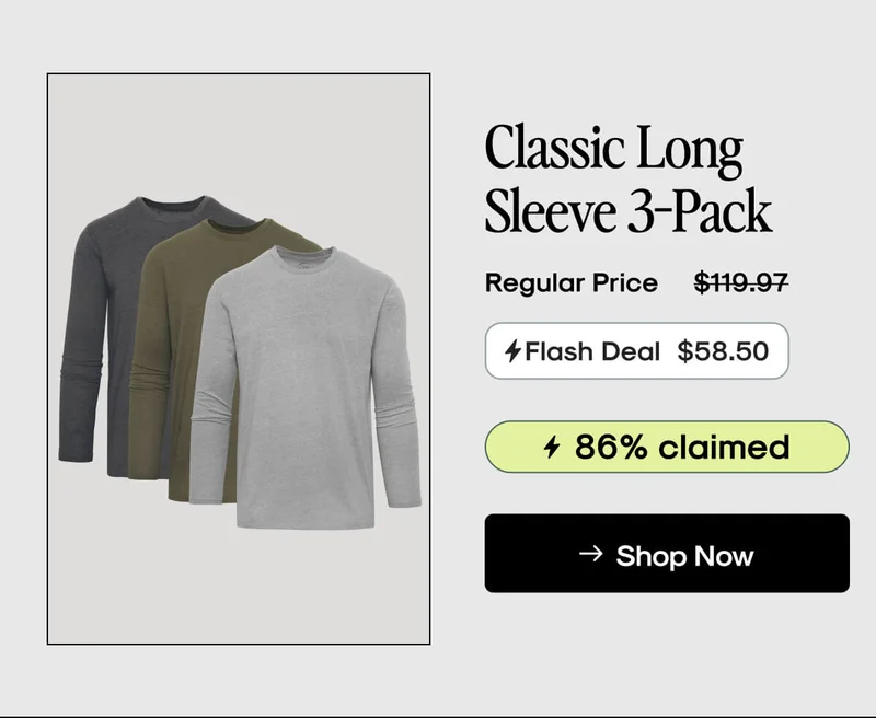 Classic Long Sleeve 3‑Pack