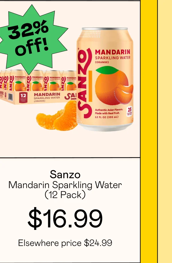 Mandarin Sparkling Water (12 Pack)
