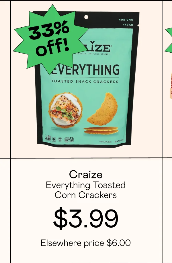 Everything Toasted Corn Crackers