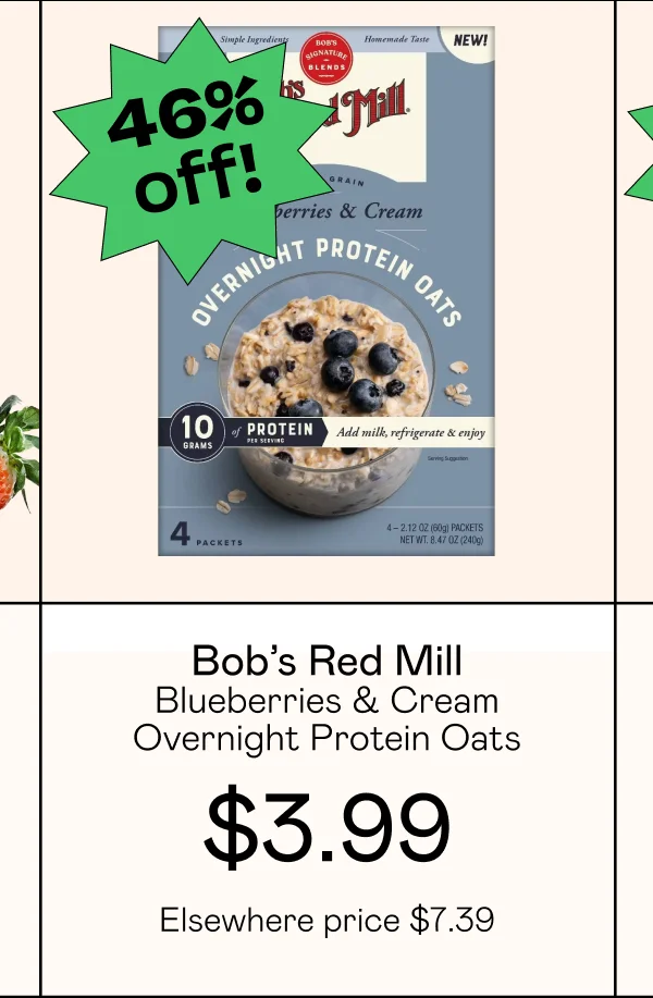 Blueberries & Cream Overnight Protein Oats