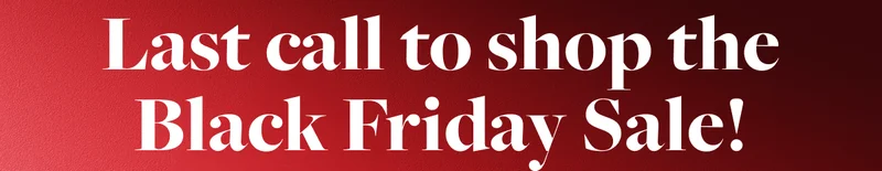 Last call to shop the Black Friday Sale!