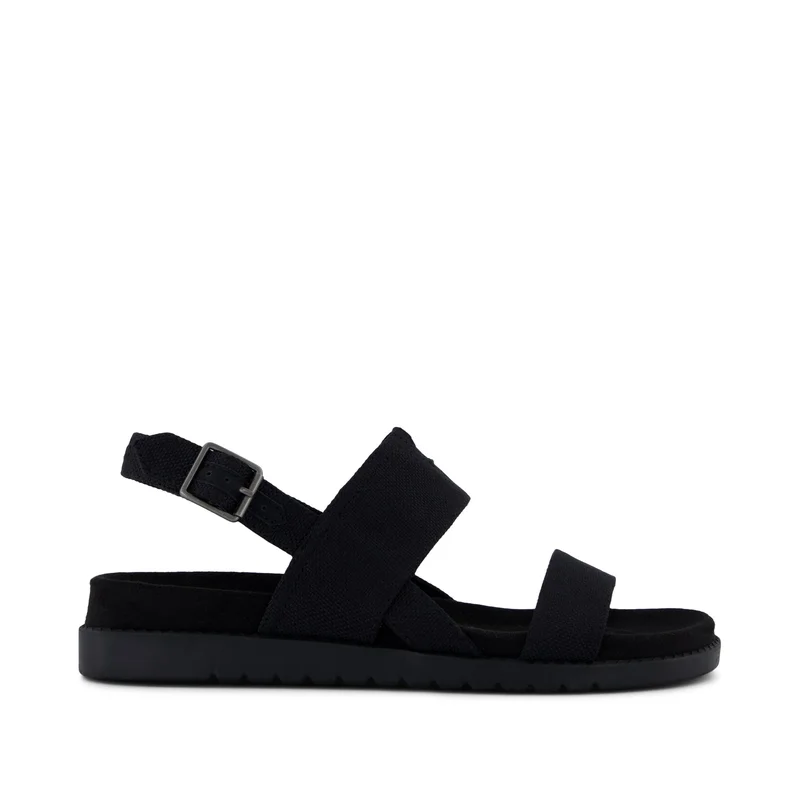 Image of Marin Strap Sandal Black Heavy Canvas