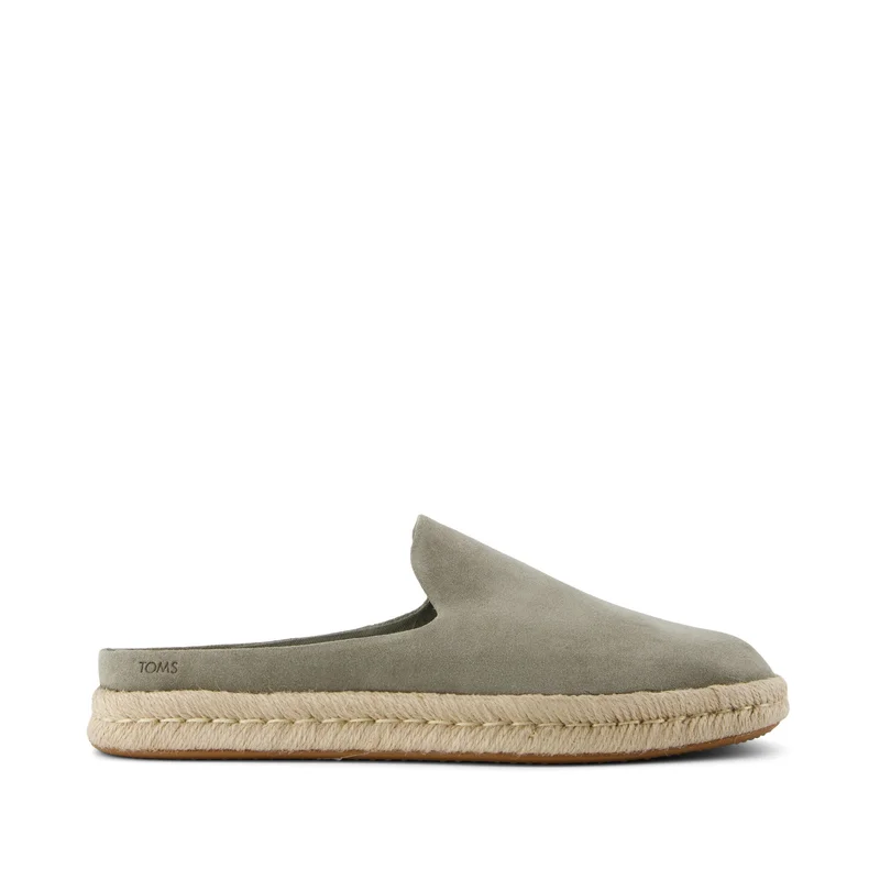 Image of Santiago Mule Vetiver Grey Suede