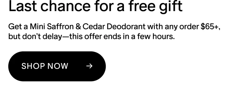 Last chance for a free gift