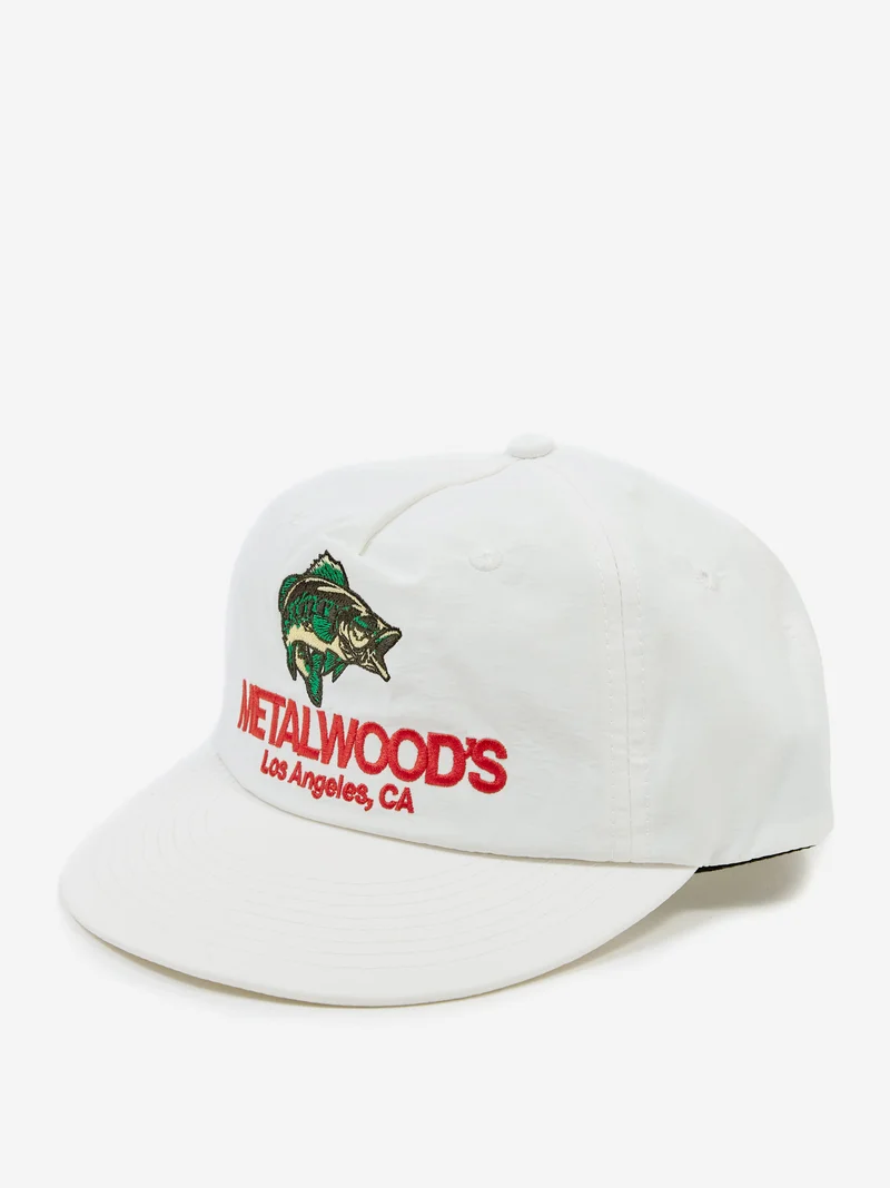 Image of metalwood Lunker's 5-Panel Snap Back Hat - White
