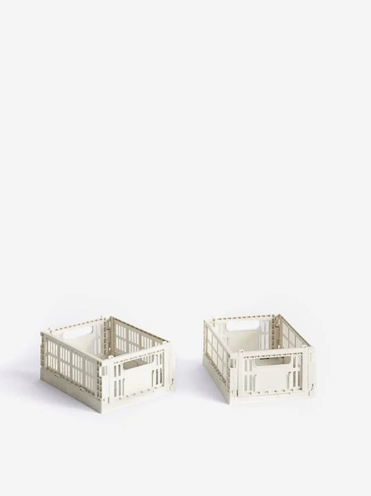 Image of HAY Colour Crate Mini Set Of 2 - Off-White