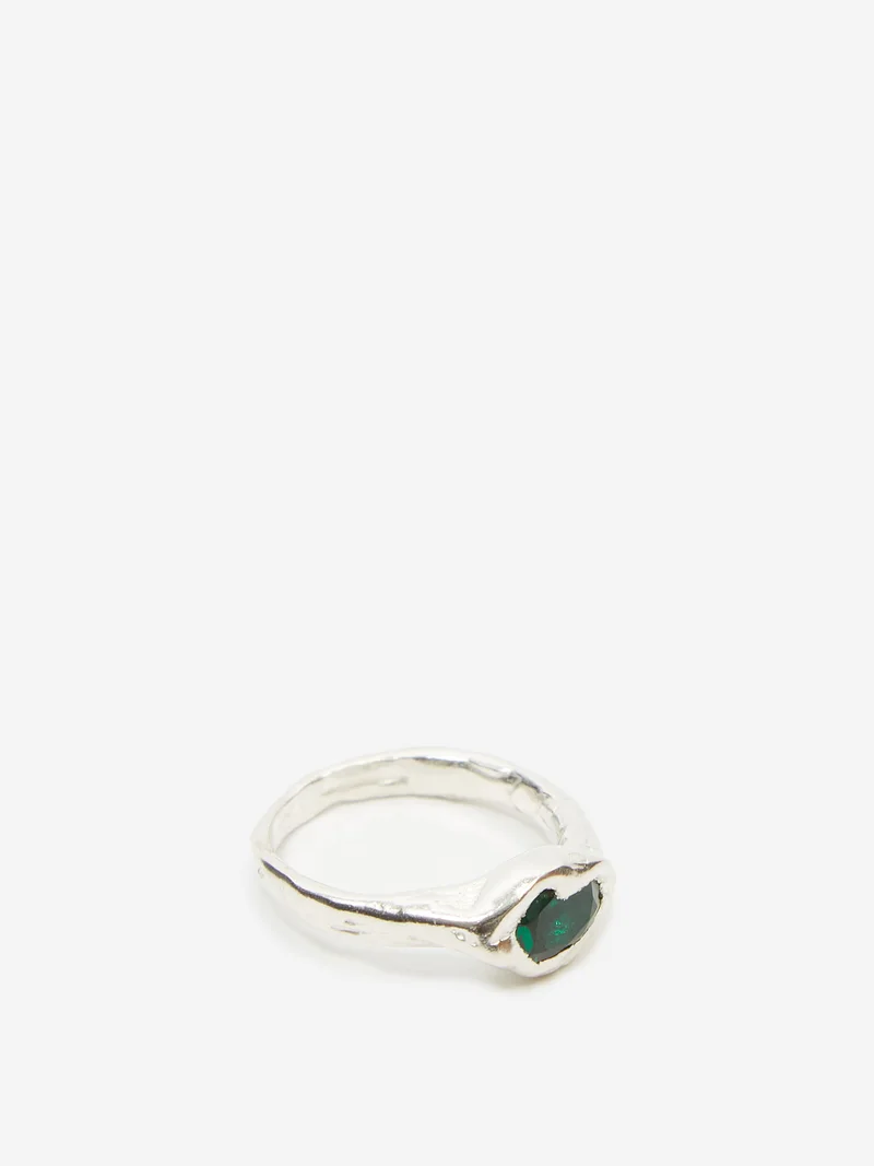 Image of Simuero Faro Ring -Green/Silver