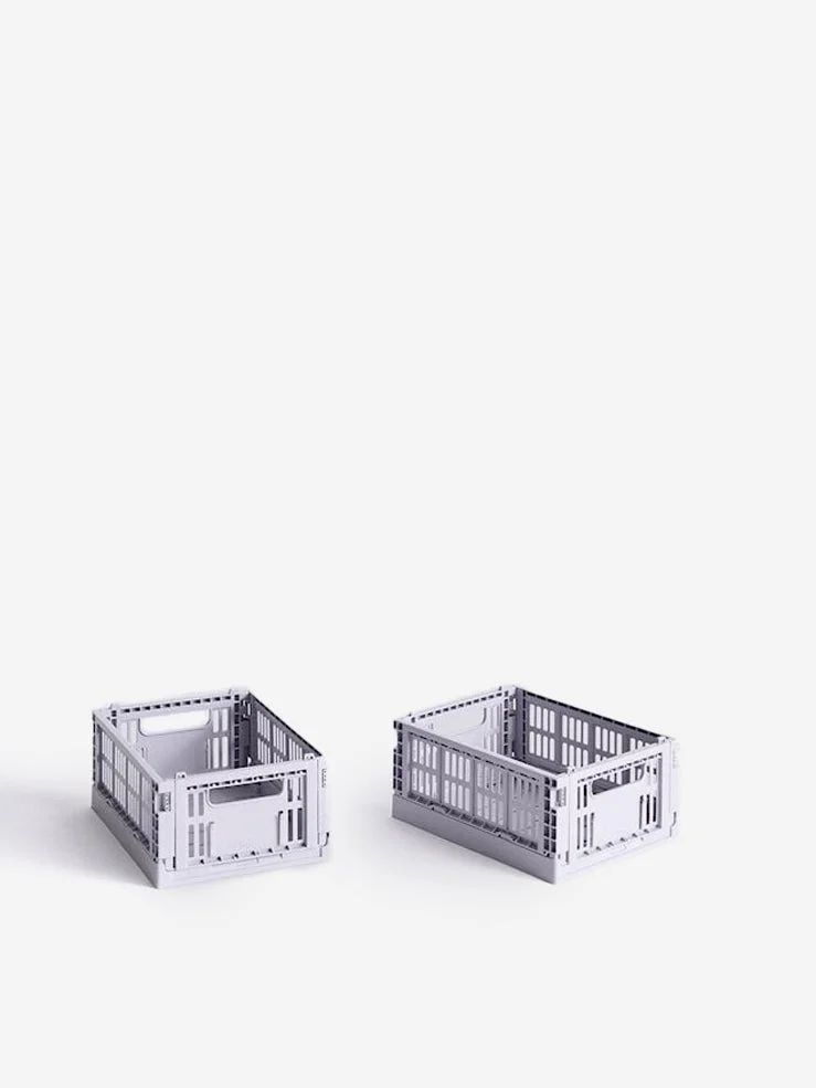 Image of HAY Colour Crate Mini Set Of 2 - Lavender
