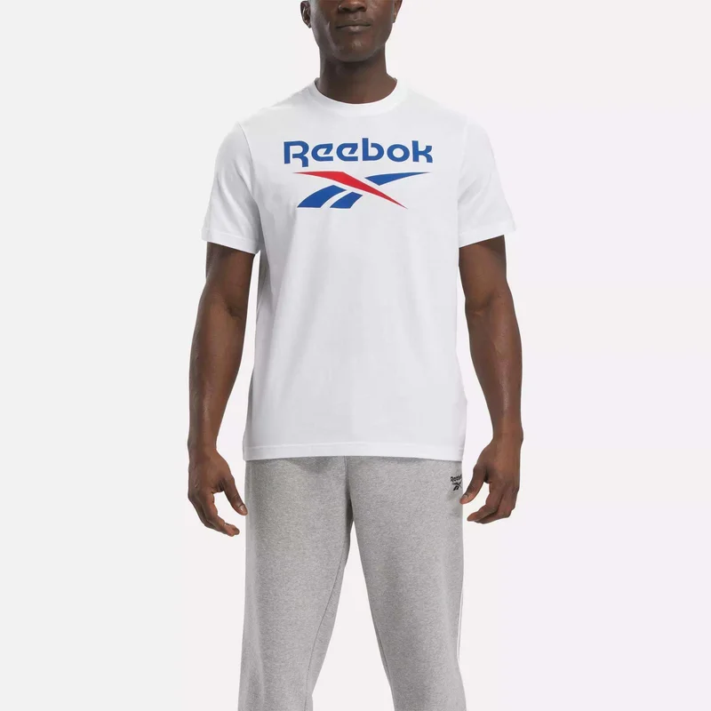 Image of Men's Reebok Identity Big Stacked Logo T-Shirt