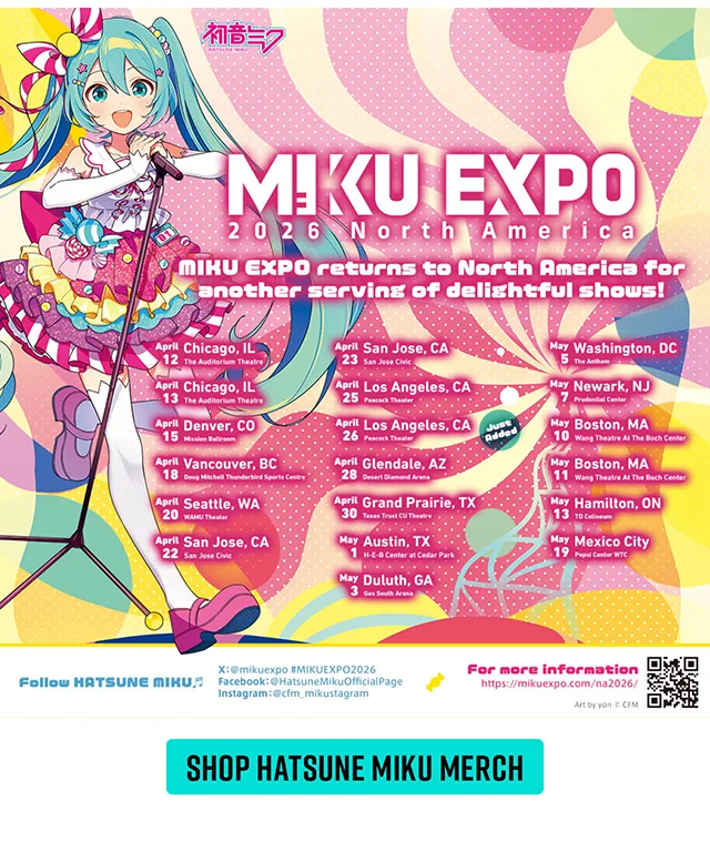 Miku Expo 2026 North America. Miku Expo Returns To North America For Another Serving Of Delightful Shows! Shop Hatsune Miku Merch