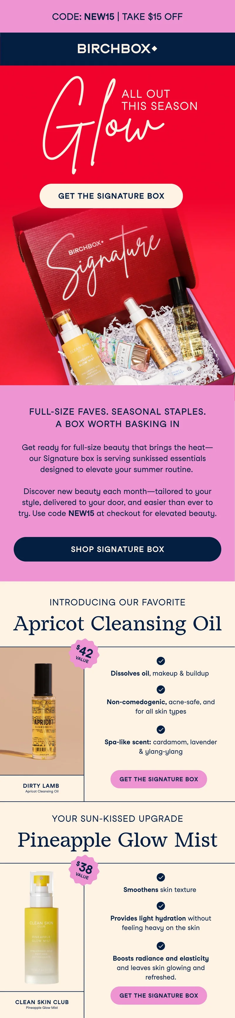 Take 15 off the Signature Box!