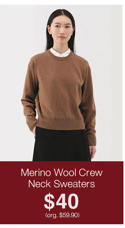 Shop Merino Wool Crew Neck Sweater