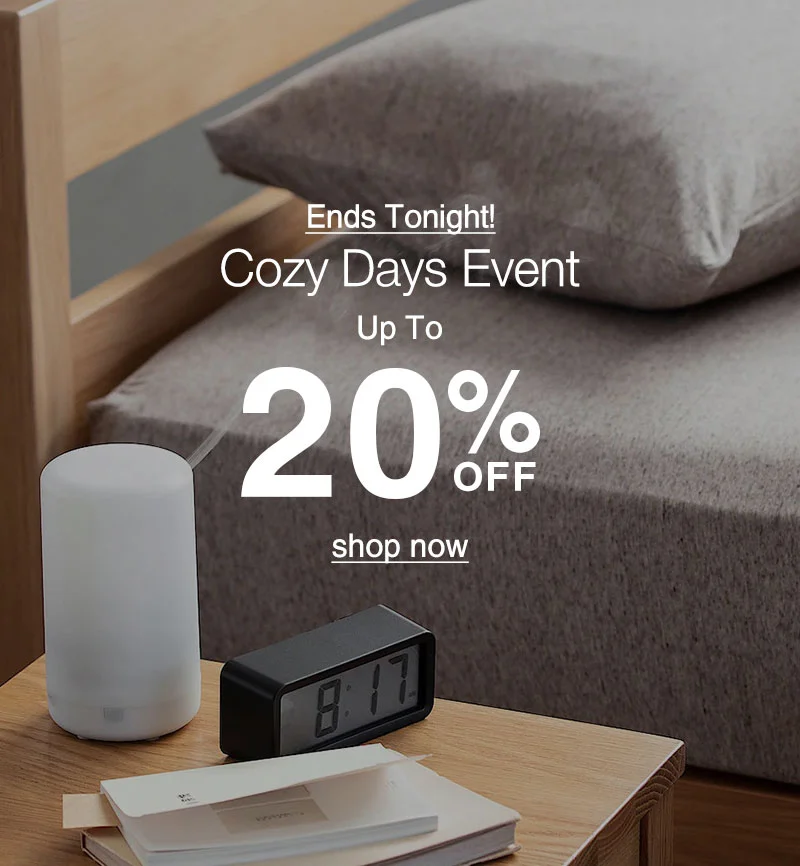 Ends tonight! Cozy Days: 20% OFF All Apparel