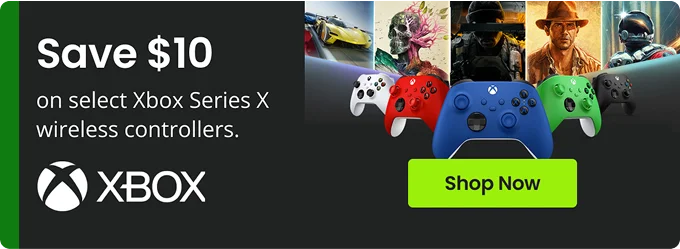 Save $10 on select Xbox Series X wireless controllers. Shop Now