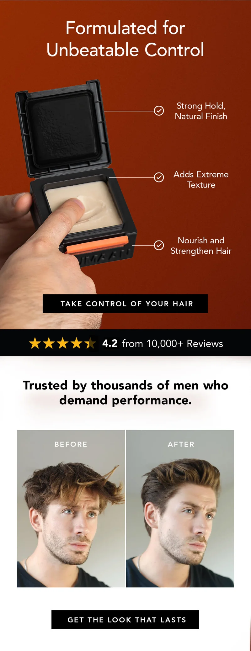 Formulated for unbeatable control. Trusted by 10,000+ men who demand performance.