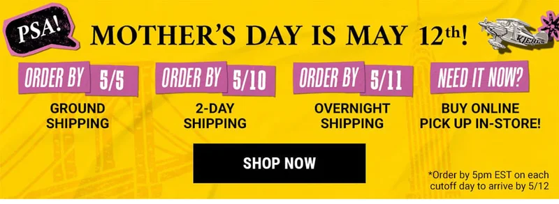 Mothers Day Is May 12th!