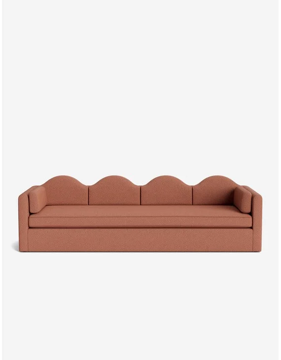 Bernadette Sofa by Sarah Sherman Samuel-Blush Luxe Boucle / 110"W