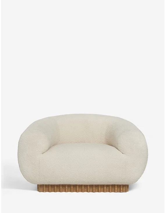 Billow Accent Chair by Sarah Sherman Samuel-Ivory Boucle