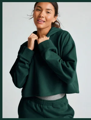 Happiness Fleece Cropped Hoodie