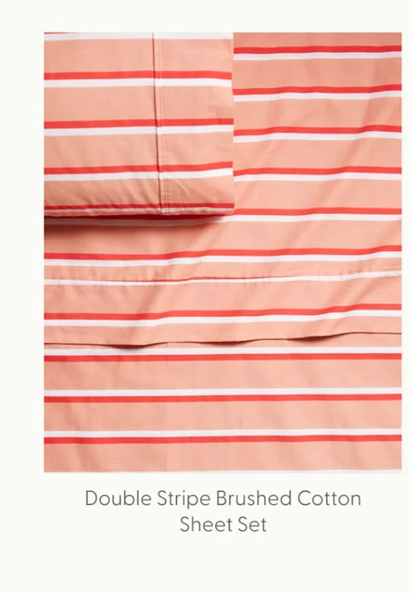 Double Stripe Brushed Cotton Sheet Set