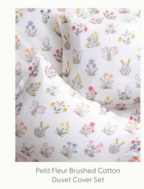 Petit Fleur Brushed Cotton Duvet Cover Set