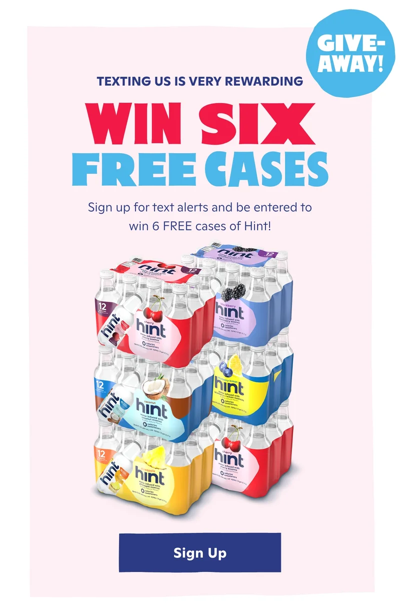 Sign up for texts and win 6 Free cases