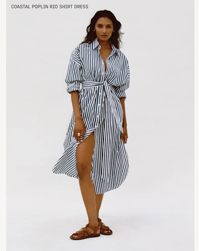 Coastal Poplin Rio Shirt Dress