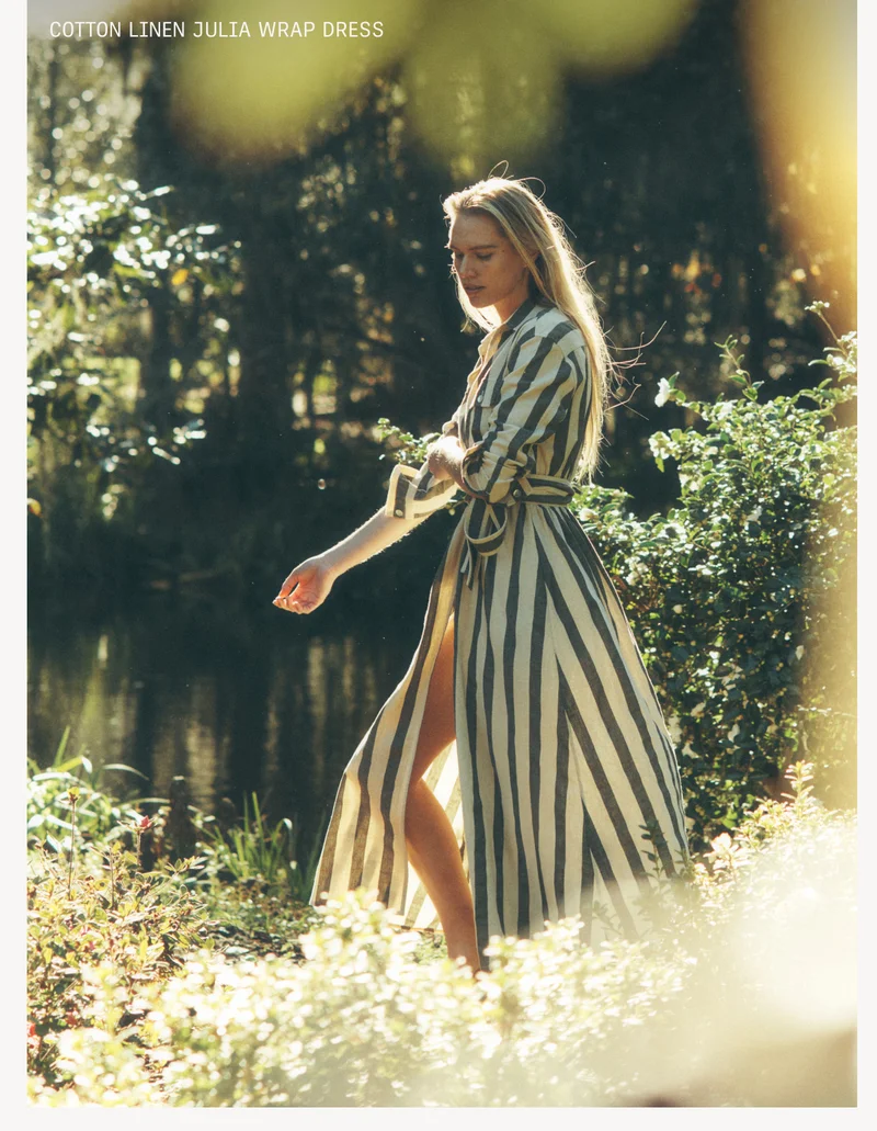 Cotton Linen Julia Wrap Dress