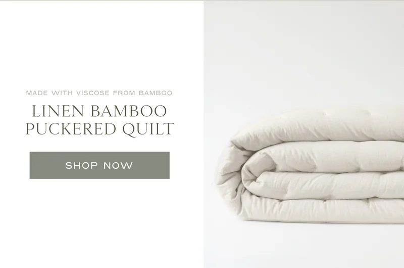 Shop The Linen Bamboo Puckered Quilt