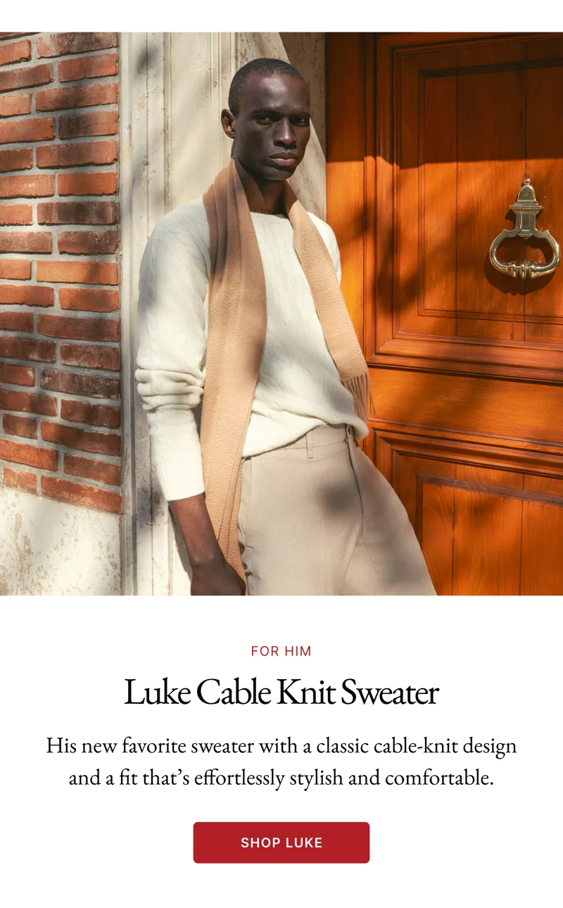 Luke Cashmere Cable Knit Sweater