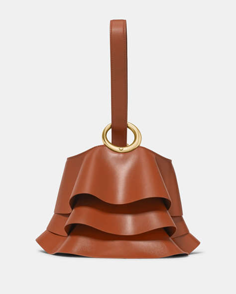 Halo Pleated Wave Mini Bucket Bag