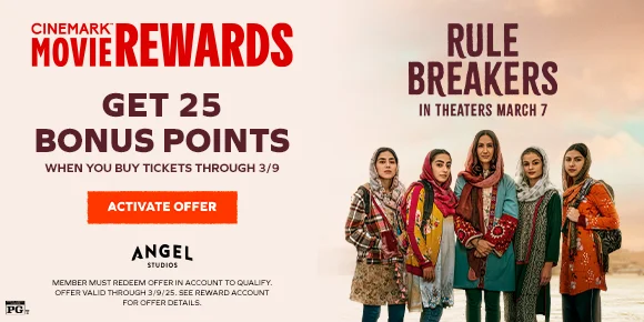 RULE BREAKER | GET 25 BONUS POINTS WHEN YOU BUY TICKETS THROUGH 3/9 | ACTIVATE OFFER >