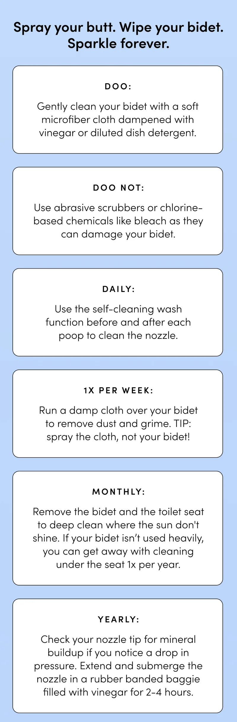 BIDET CARE 101