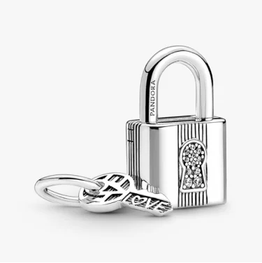 Padlock and Key Dangle Charm