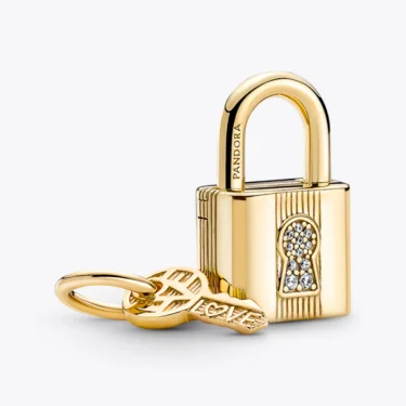 Padlock and Key Dangle Charm