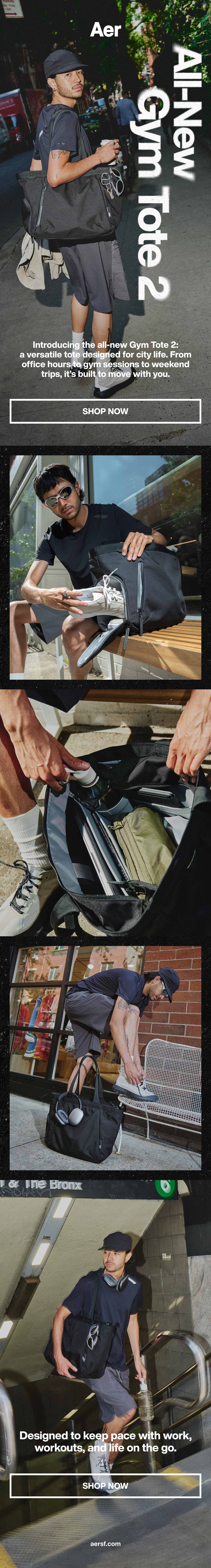 Images of the all-new Aer Gym Tote 2