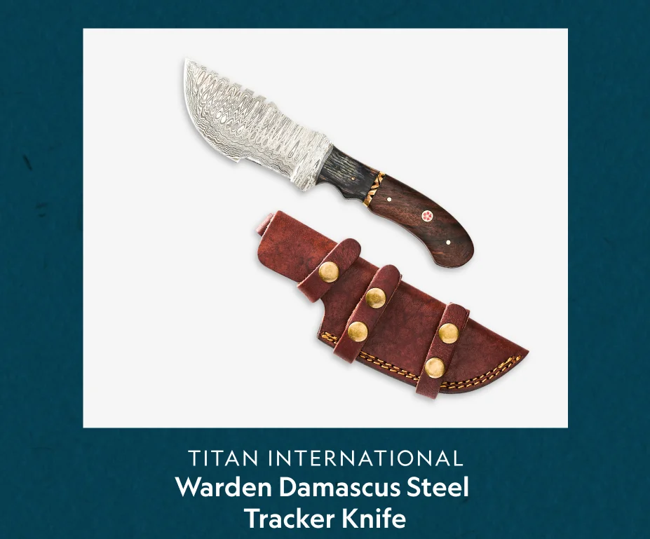 Warden Damascus Steel Tracker Knife
