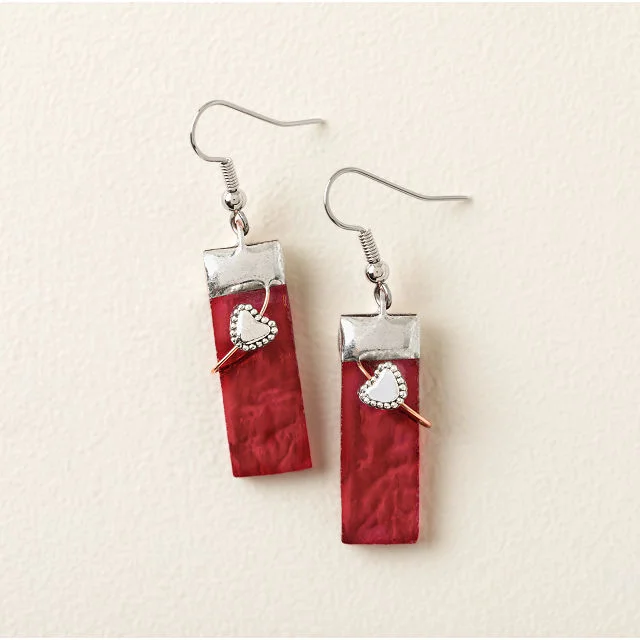Wrapped in Love Stained Glass Earrings