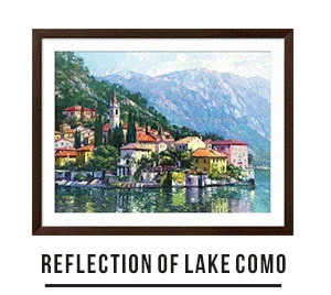 Reflections of Lake Como by Howard Behrens