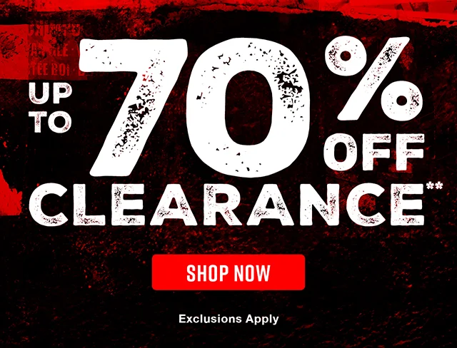 Up to 70% off clearance. Shop now. Exclusions apply.