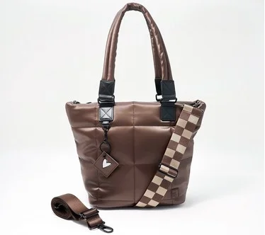 IHKWIP Checkmate Quilted Tote w/ 2 Crossbody Straps