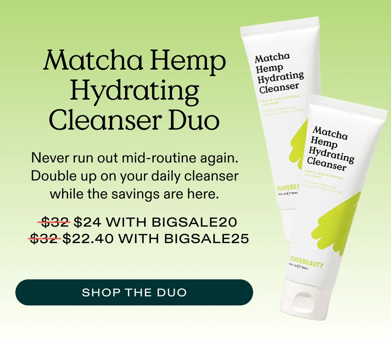 Never Run out of Matcha Hemp Hydrating Cleanser mid-routine again