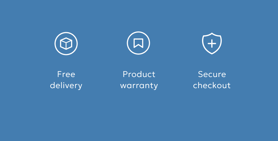 Free delivery - Product warranty